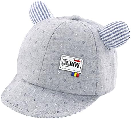 Zhhyltt Unisex Kids Classic Pure Color Summer with Ears Adjustable Sun Hat Baseball Cap Baby Hat for 3-12Months