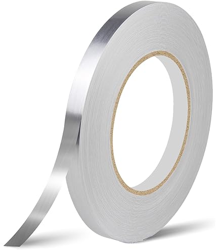 PATIKIL Cinta Película Poliéster Metalizada 5mm X 50 Metros, Paquete 3 Cinta Decorativa Metálica Plateada Brillante Cinta Adhesiva Espejo Para Detalles Pared Acento Artes Gráficas Molduras