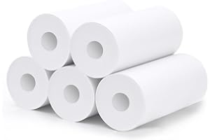 CHRERNA 5 Rouleaux de Papier d'impression pour Appareil Photo Enfant, Papier Thermique à Impression instantanée, Papier de Recharge pour Appareil Photo Enfant (4'“ x 2,2”')