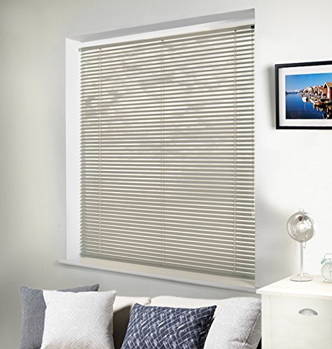 Aluminium Jalousie nach Maß, hochqualitative Wertarbeit , alle Größen und 28 Farben verfügbar, Maßanfertigung, für Fenster und Türen, Alu Jalousien, Schalusie, Fenster, Schalosien, Klemmfix ohne Bohren (Light Beige, Höhe: 200cm x Breite: 75cm) - 2