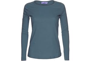 LessThanTenQuid Missloved ® Ladies Womens Plain Long Sleeve Round Neck Top UK Sizes 8-18