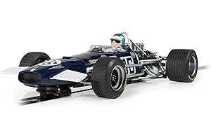 Scalextric Cars - C4521 Brabham BT26 - Piers Courage Monaco GP 1969 - Toy Slot Car for use with Race Tracks or Set - Small Kids Gift Ideas for Boy/Girl Ages 3 Accessories, Black