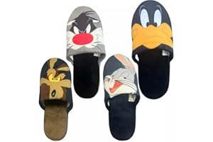 de fonseca per Looney Tunes Pantofole invernali Uomo e Ragazzo per casa, suola Antiscivolo