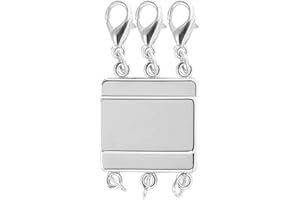 KISSPAT Separatore Collane, Chiusura Collane Multiple, Oro Argento Gancio Multiplo per Collane e Catene Impilabili, Clip Multipla per Piu Collane, Fermagli per Collana a Strati per Gioielli