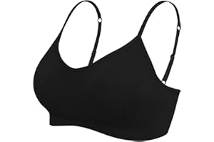 Vertvie Damen 2/3/4er Set Basic Wohlfühl BH Sport BH Spaghettiträger Bralette ohne Bügel Nahtlose Gepolsterte mit Spaghetti Bra Top Low Support Bra
