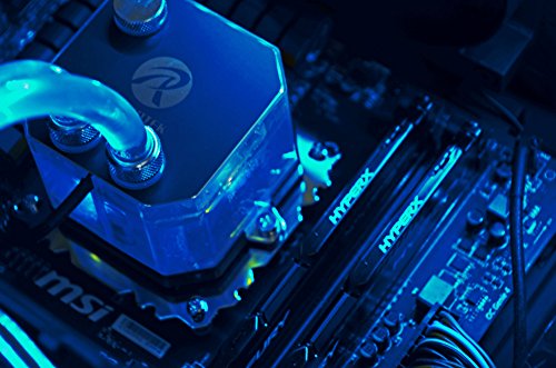 VIBOX Precision 6.76 Gaming PC – 4,2GHz AMD FX Quad-Core Prozessor, GT 710 GPU, preiswerte, Wassergekühlter Desktop Gamer Computer mit Spielgutschein, Blau Innenbeleuchtung, lebenslange Garantie* (4,2GHz übertakteter Superschneller AMD FX 4300 Quad-Core Prozessor CPU, Nvidia GeForce GT 710 1GB Grafikkarte GPU, 8GB Team Elite 1600MHz RAM, 2TB Festplatte, Raijintek Triton Wasserkühler, 400W 85+ Netzteil, NZXT Gehäuse, AM3+ Mainboard, Ohne Windows Betriebssystem) - 6