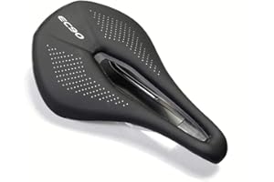 DIYARTS Sillín Bicicleta Unisex Cómodo Transpirable Sillín Bicicleta Cuero Suave Adecuado para MTB Bicicleta Carretera (Negro)