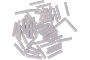 WPPPAN 50Pcs White Rubber Eraser Refill with Refills Replacement Sketch Erasers,Mechanical Pencil Eraser Refills,Erasers and Correction Products, 5 * 25mm Suitable for School,Office Lovely and Attractive