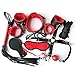 Produktbild SQY Bondage Set 10 teilig in Rot Schwarz fesselset sex Spielzeug Rollenspiele für Fesselspiele und Bondage Liebhaber