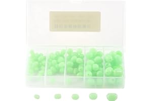 EMMEXX Jcevium 100 Pièces Ovale Doux Lumineux Perles De Pêche Lac Fish Coeder Flottant Accessoires