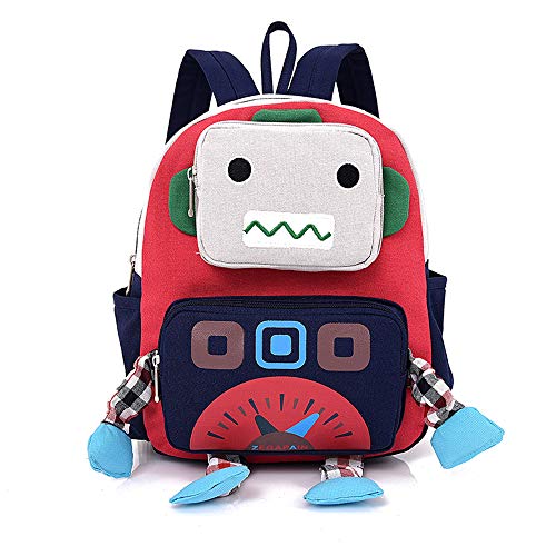 Preisvergleich Produktbild Sweeho, Rucksack Kinder, Schultasche für Kindergarten, Roboter-Modellierung, Geeignet für Kinder von 3 bis 7 Jahren, Jungen und Mädchen, Rot BP162