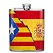 Produktbild Catalan Spain Flag Broken Brick Pocket Leak Proof Liquor Hip Flask Alcohol Flagon 304 Stainless Steel 7OZ Gift Box Outdoor