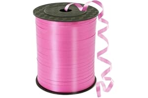 CHJENYI Nastro Pacchi Regalo, 450m/500 yards Nastri per Artigianato Natale Decorazioni,per decorare, abbellire pacchetti di Natale e pacchi regalo in ogni occasione (Rosa)