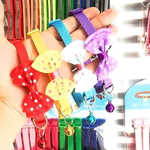 RvPaws Dog Bow Ties, 1pcs Dog Bows Adjustable Cat Collar Bows (Color May Vary Size- MediumLarge