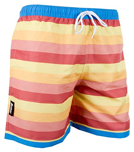 LUVANNI Herren Badeshorts Beachshorts Boardshorts Badehose gestreift