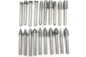 PREAMER 20 fotos 1/4 "vástago montado puntos de molienda con recubrimiento de diamante brocas para Jade pulido Carving