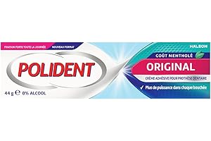 POLIDENT - Original - Crème Adhésive pour Prothèse Dentaire - Fixation Extra Forte - Confort Toute la Journée - Tube 44 g