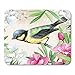 Produktbild Gaming Mauspad Pink Birthday Watercolor Floral Bird and Oleander Flowers Blooming Blossom 11.8"x 9.8" Decor Office Nonslip Rubber Backing Mousepad Mouse Mat