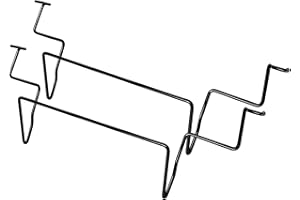 VANKEY Grate Rack Fits for Kamado Joe Classic Joe Accessories Powder Coated Steel Perfect for Storing Cooking Grid Grate, Grate Rack, Ceramic Heat Deflector Plates, Cast Iron Grill Grate（2 Piece）