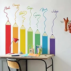 Decals Design Colourful Colour Pencil Design Wall Sticker (PVC Vinyl, 60 cm x 90 cm),Multicolour