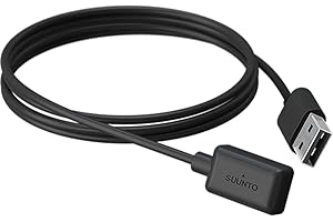 SUUNTO SS022993000 Magnetyczny Kabel USB do Ładowania Zegarków Sportowych, Ultra Suunto Spartan, Długość 104,4 cm, Czarny