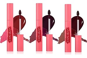 Pakivs 3 couleurs Peel Off Lip Liner Set,Tatouage Crayon à lèvres Tache Peel Off avec finition mate Waterproof Long Lasting Lip Gloss Non-Stick Cup Lip Tint pour les femmes