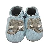 Sayoyo Baby Infant Toddler Cute Blue Elephant Soft Sole Leather Shoes 6-12months Blue