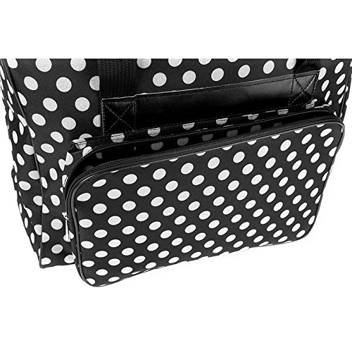 Over-Coverlock Tasche schwarz/weiß gepunktet - 5