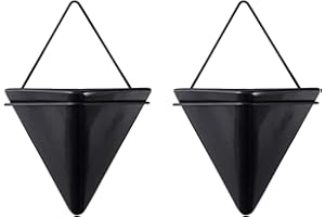 SUNAOMNI Jardinière Murale, Jardinière en Céramique Triangle Planteur De Plante Succulent Planteur De Plante Porte-Usine pour La Décoration Murale Extérieure D'intérieur 2pcs Petit
