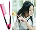 niceeshop(TM) Salon Hairdress DIY Hair Styling Hair Straightener Folding V Shape Comb,Roseo Black