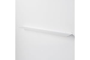 Steelnovo | Zeno, Mensola da Parete in Metallo Verniciato, Mensola da Muro Portaoggetti, 100x3x15 cm, Colore Bianco, Design Minimal e Moderno, Scaffale da Muro, Made In Italy