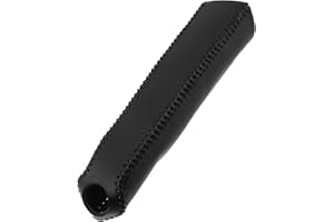 Partuto Car Brake Sleeve Handbrake Black Faux Leather for Honda Civic 06-11 Replacement