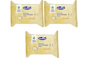 ‎PUFAI Alouette Classic feuchte Toilettentücher Kamille Feuchttücher 70 Stück x 3 Packs