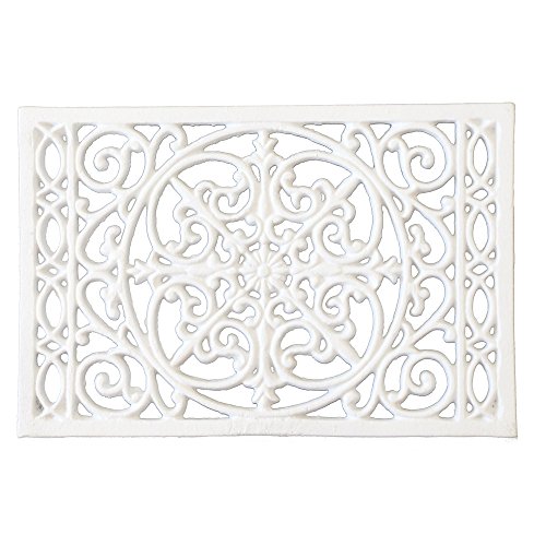 Untersetzer NOSTALGIE weiß aus Gusseisen Topfuntersetzer Trittplatte shabby chic