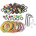 50 Needle Grommets Nipples + 50 Rubber Bands + 50 O-Rings + 3 Wrench Tattoo Kit