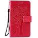 Produktbild Nancen Tasche Hülle für Sony Xperia E4 (5,0 Zoll) Flip Schutzhülle Zubehör Lederhülle mit Silikon Back Cover PU Leder Handytasche im Bookstyle Stand Funktion Kartenfächer Magnet Etui Schale