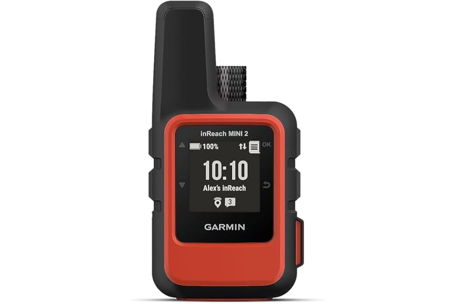Garmin inReach Mini 2, Lightweight and Compact Satellite Communicator, Hiking Handheld, Orange - 010-02602-00