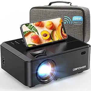 WiFi Mini Projector, DBPOWER 7000L HD Video Projector with Carrying Case&Zoom, 1080P and iOS/Android Sync Screen Supported, Portable Home Movie Projector Compatible w/Smart Phone/Laptop/PC/DVD/TV/PS4