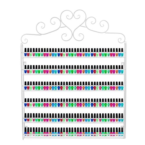 Dazone 6-tier Metall Nagellack Organizer Regal Lippenstiftständer Make Up Aufbewahrung Ordnungsständer (Weiß)