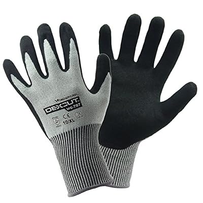 Evilandat Latex Anti-coupure Anti-huile Gants De Travail Protection Des Mains Sécurité Bricolage Jardinage PU Nylon Imperméable