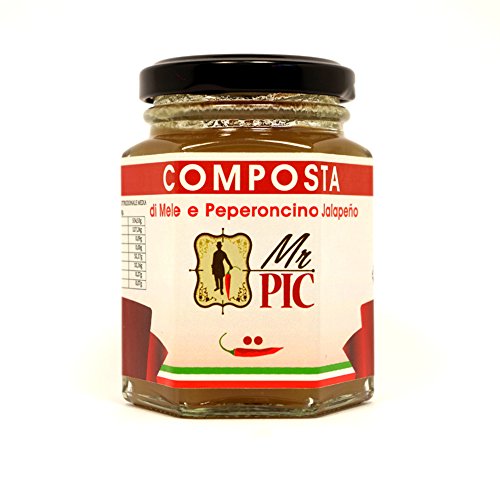 Composta di Mele & peperoncino Jalapeño (110 g) - Mr PIC: il Peperoncino Toscano di alta qualità - Carmazzi: la più ampia linea di prodotti piccanti in Italia