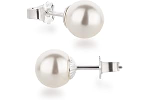 Schöner-SD Ohrringe Ohrstecker 925 Silber mit 8mm Perle rund Kugel