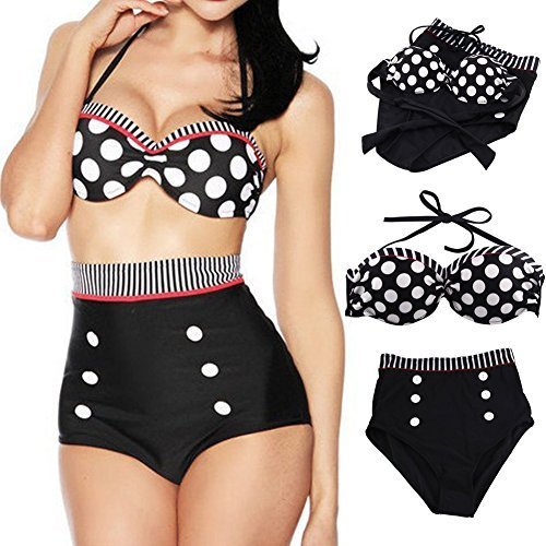 ELEOPTION(TM) Women Girls Vintage 50s Pinup Girl Rockabilly High Waist