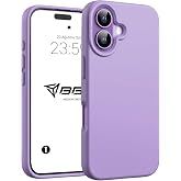 Babilden iPhone Kılıf İnce Sıvı Silikon 3 Katmanlı Tam Kaplamalı Yumuşak Jel Kau&ccedil;uk Kılıf Kapak (Lila iPhone 16 Plus(16)