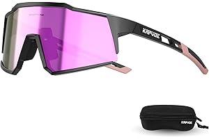 KAPVOE Lunette de Cyclisme Polarisées Homme Femme 1 lentille ou 4 lentilles interchangeables Tr90 Cyclisme Lunette VTT K9022