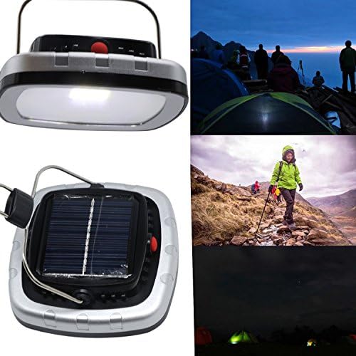 High Quality Bulbs, 6W USB Portable Solar Power LED Bulb Lamp Solar Panel Applicable Outdoor Lighting Camp Tent Fishing Lamp Garden Light Outdoor Light 1PCS For Home &amp; kitchen ( Color : Silver )
