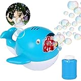 🌈[Seguro y sin fugas]--esta máquina fabricante de burbujas está hecha de plástico ABS no tóxico, diseñado con una base plana, soporte que se sienta estable para evitar fugas de líquido de burbujas para ahorrar tiempo limpio cuando se utiliza en actividades de interior