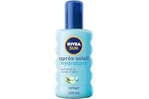 NIVEA SUN - Spray Après Soleil Hydratant 48H - Rafraîchit & Apaise La Peau - Aloe Vera Bio & Acide Hyaluronique - Formule Légère & Non Grasse - Tous Types De Peaux - 200 ml