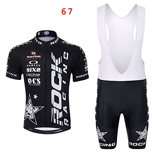 Outdoor-Sport Herren Team Kurzarm Fahrradtrikot und Bib Shorts Set Größe S-XXXL