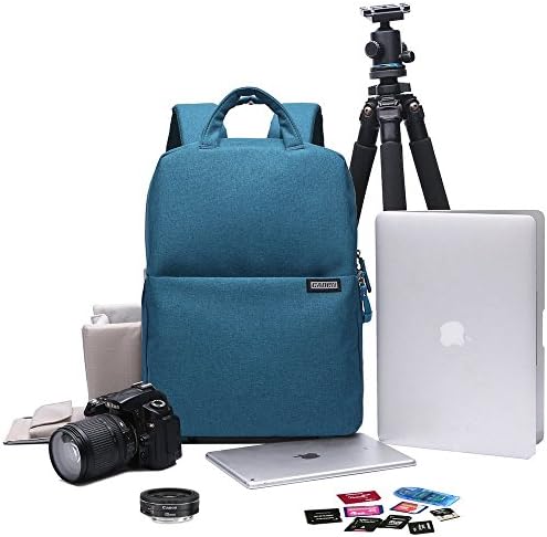 ONENICE Professional Camera Bag Fashion Multifuction WaterProof Shockproof Backpack Laptop Bag For Sony Canon Nikon Olympus DSLR/SLR Digital Camera Lens and Accessorise for wen /wowen (Sapphire blue)